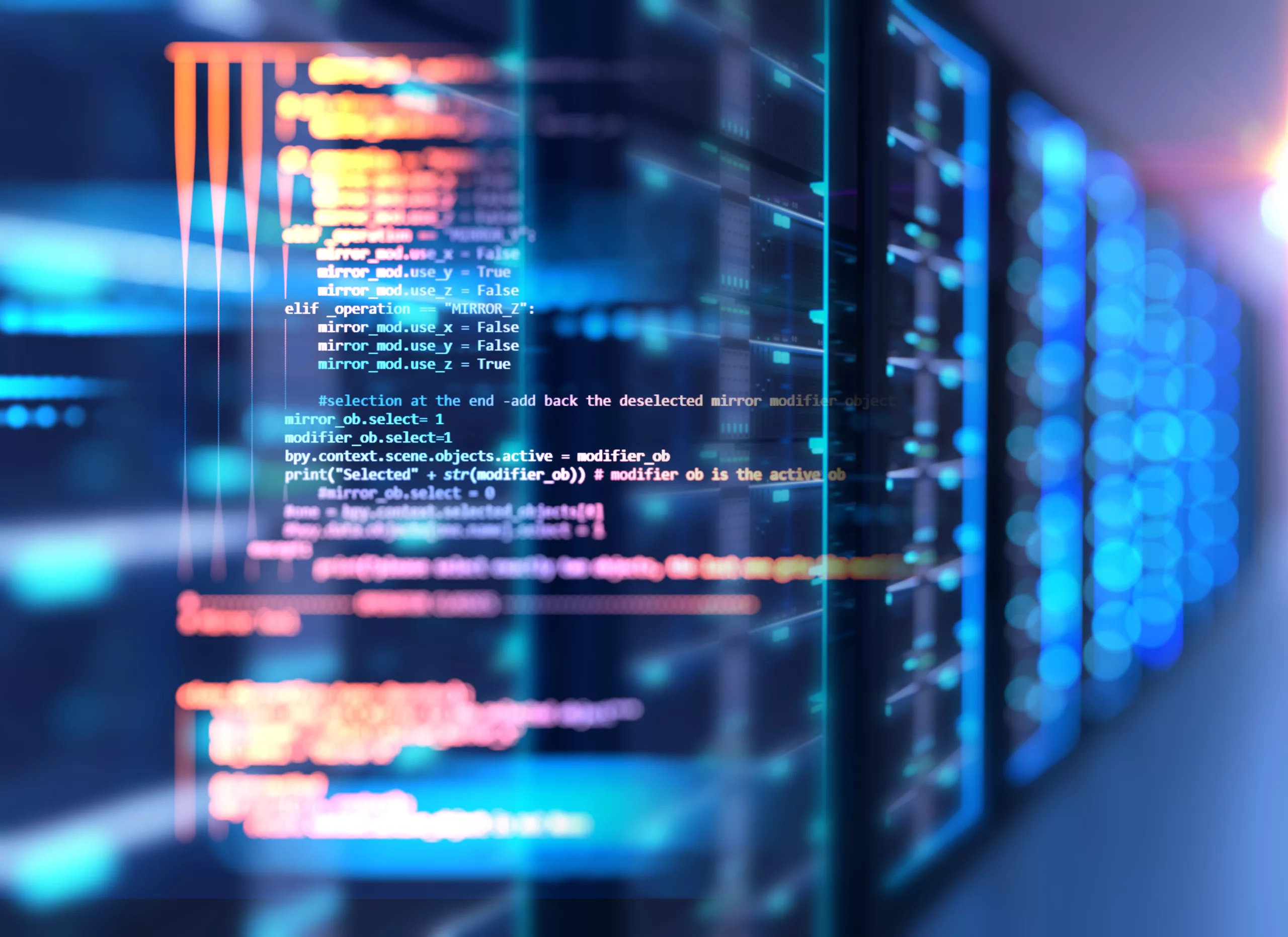 An illustration of a server room