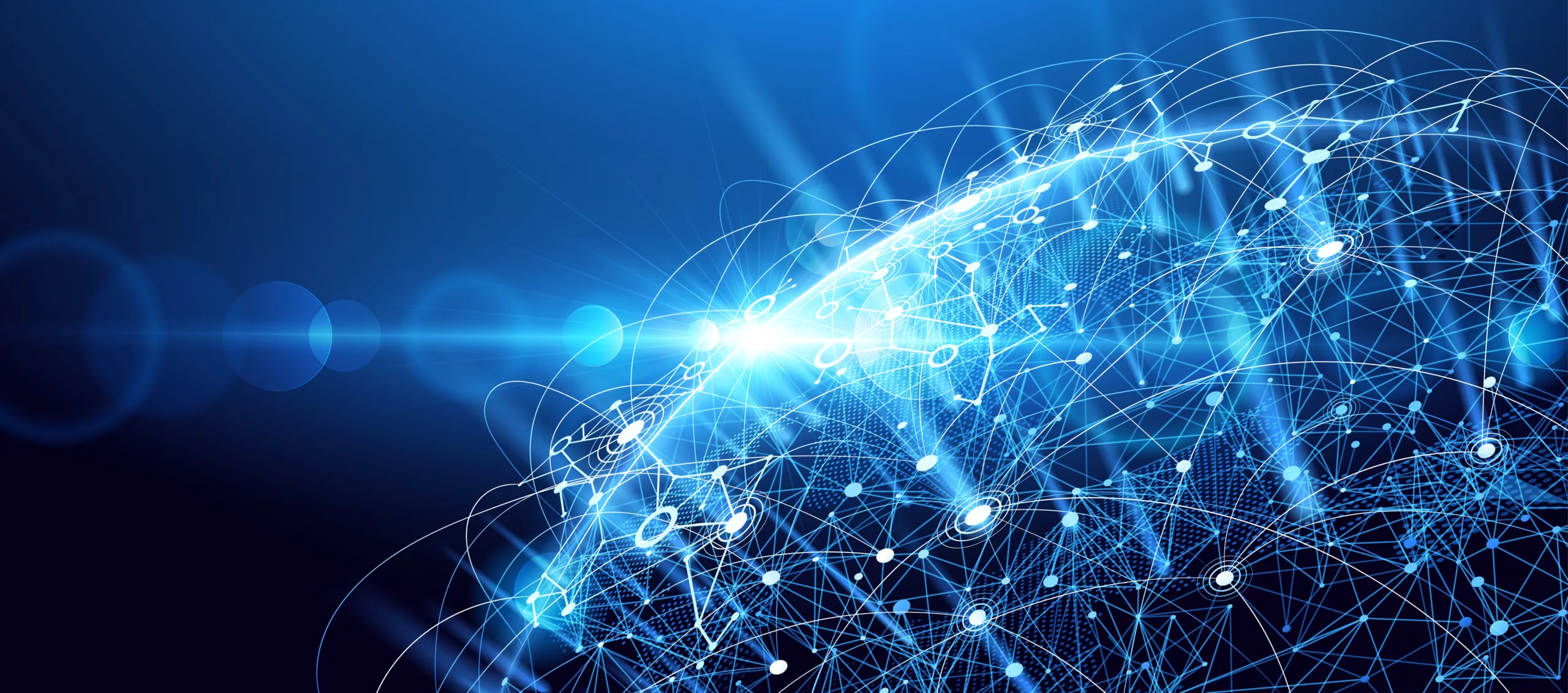 An illustration of a globally connected network